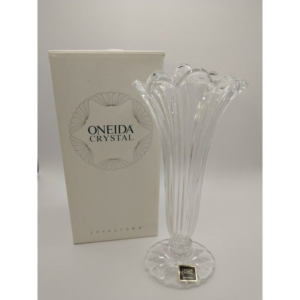 Oneida Crystal Juilliard Vase Made In Germany